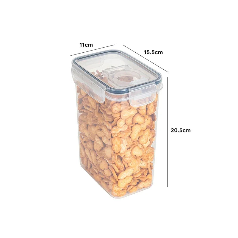 Stackable Food Storage Containers with Lids for Pantry & Rice Organization