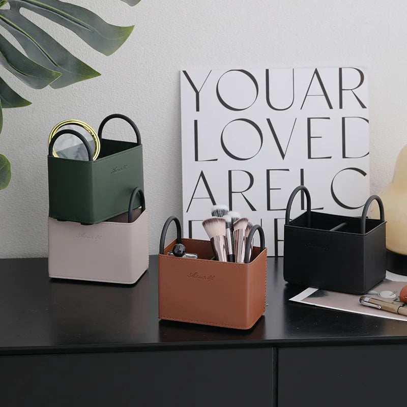 Creative Multifunctional Storage Baskets Simple Desktop Makeup Brush Stationery Home Decor Storage Box Accessories Ornaments