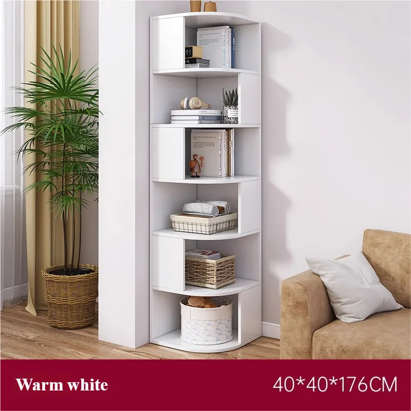 Solid Wood Wall-Mounted Corner Shelf Unit Narrow Bookshelf with Storage Space-Saving Design for Small Living Room & Home Office
