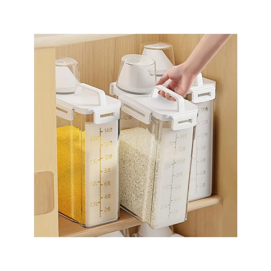 2.5L Airtight Food Storage Container for Grains, Rice & Flour