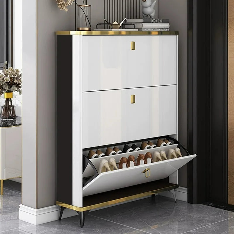 Living Room Household Furniture Ultra-thin Shoe Cabinets Dormitory Hallway Porch Shoe Shelf Small Apartment Hotel Storage Rack