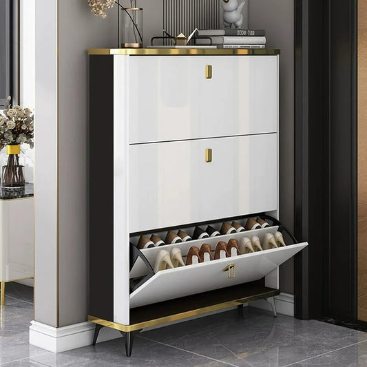 Living Room Household Furniture Ultra-thin Shoe Cabinets Dormitory Hallway Porch Shoe Shelf Small Apartment Hotel Storage Rack