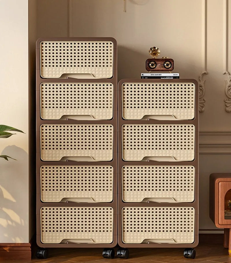 Removable Living Room Cabinet Space Saving Storage Cabinet Multi Layer Drawer Modern Bedroom Cabinets Snack Luxury Furniture