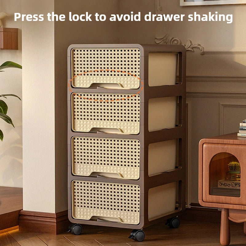 Removable Living Room Cabinet Space Saving Storage Cabinet Multi Layer Drawer Modern Bedroom Cabinets Snack Luxury Furniture