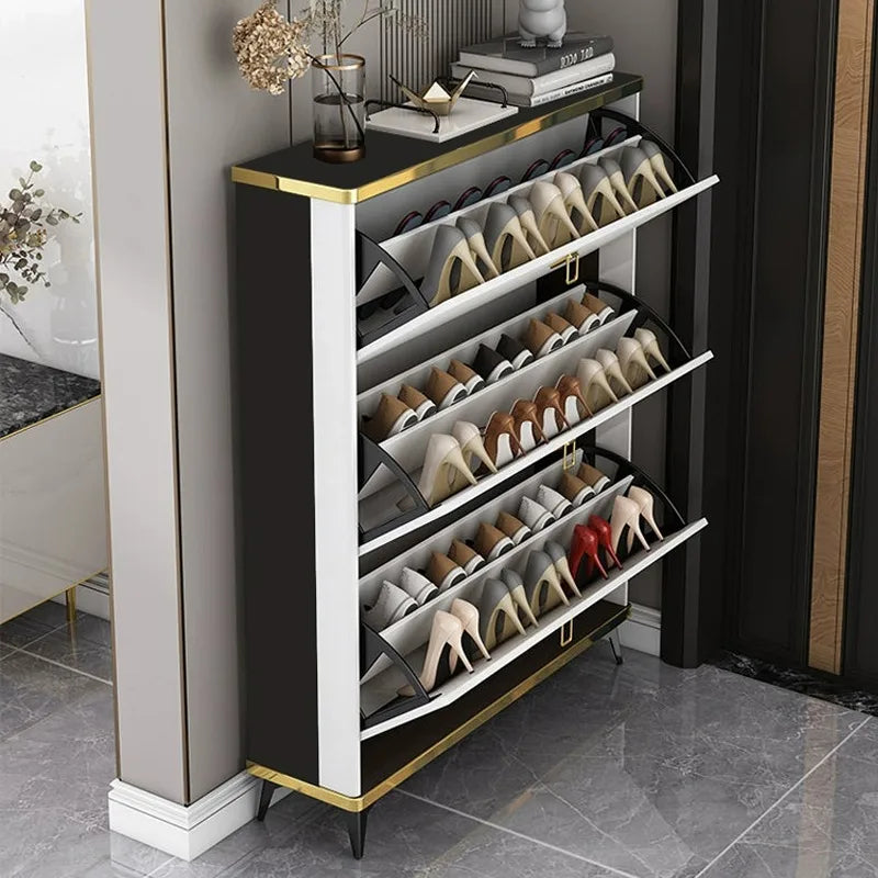 Living Room Household Furniture Ultra-thin Shoe Cabinets Dormitory Hallway Porch Shoe Shelf Small Apartment Hotel Storage Rack