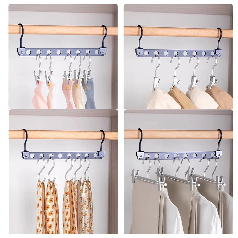 Rotating Hanger Organizer Rack — Foldable Wardrobe Space-Saving Hook