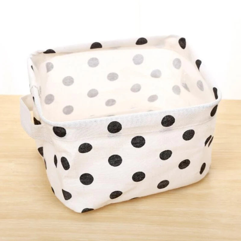 Fabric Storage Baskets Home Organizers Decorative Bins Clothes Toys Books Foldable Cloth Baskets Storage Containers with Handles