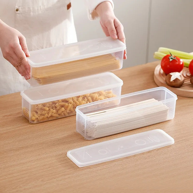 4-Piece Long Rectangular Food Storage Containers for Refrigerator Organization
