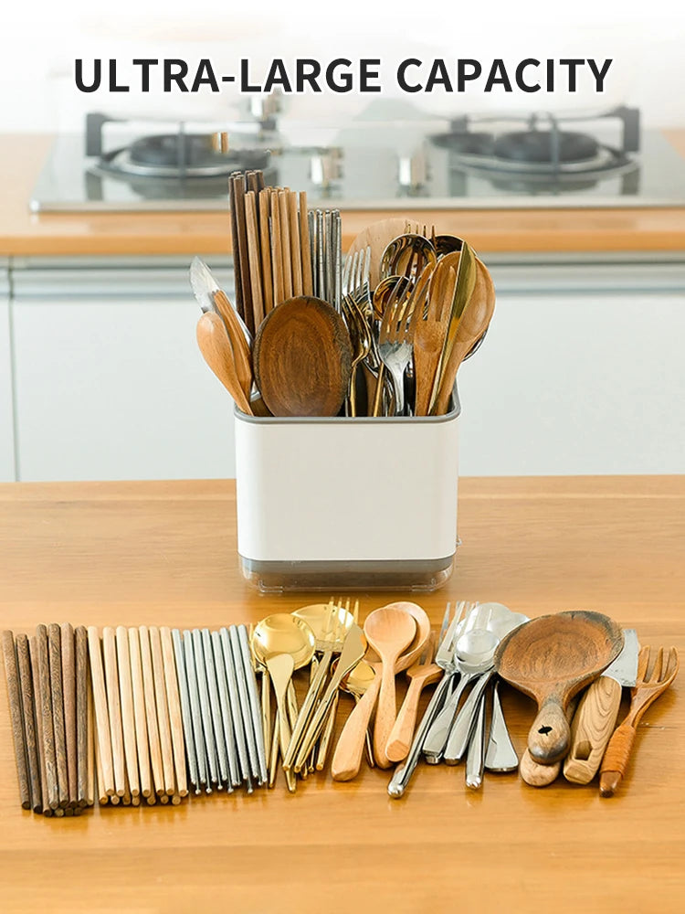 Multi-Function Tableware Drying Rack — Compact Organizer for Utensils & Cutlery