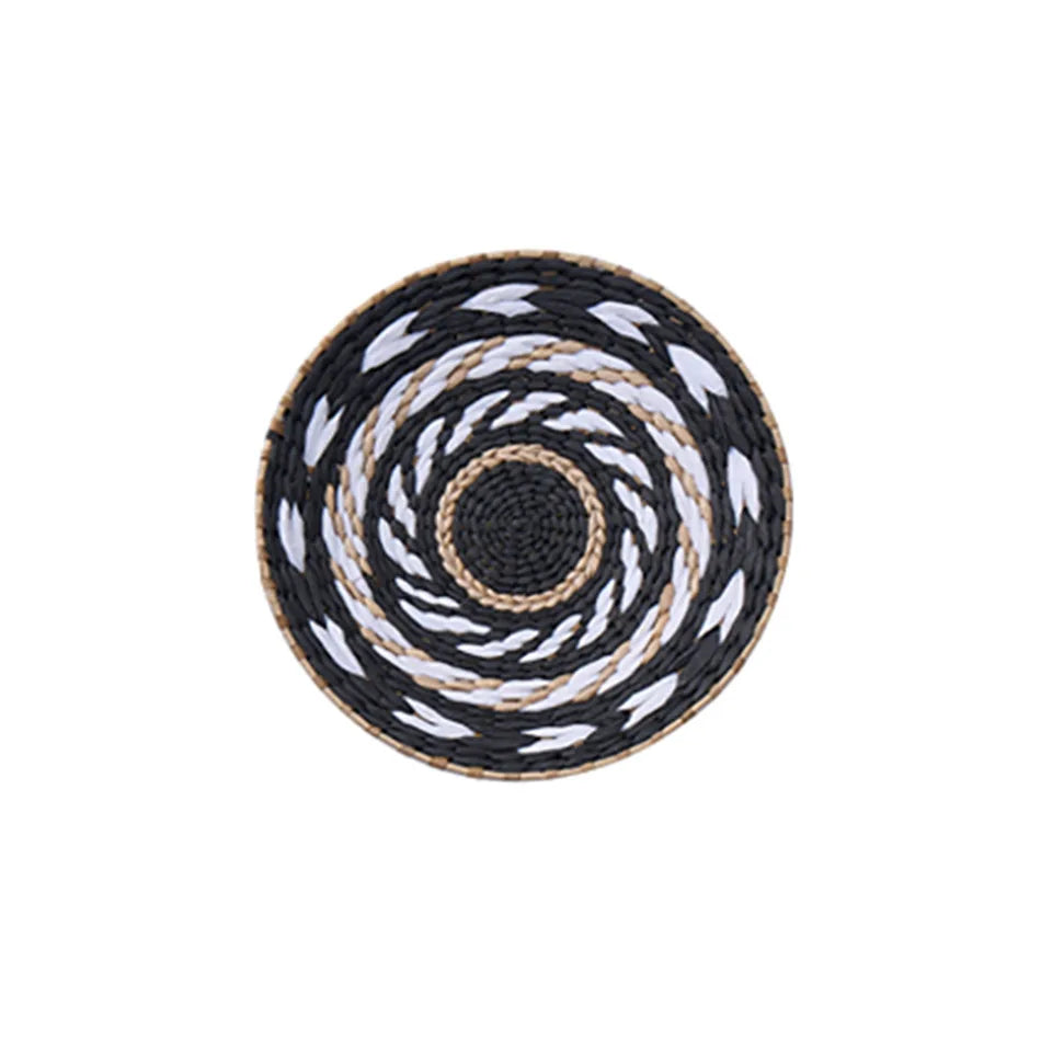 Boho Hand Woven Wall Baskets Hanging Home Decorative Rustic Wall Basket Decor Pendants for Kitchen Farmhouse Table Living Room