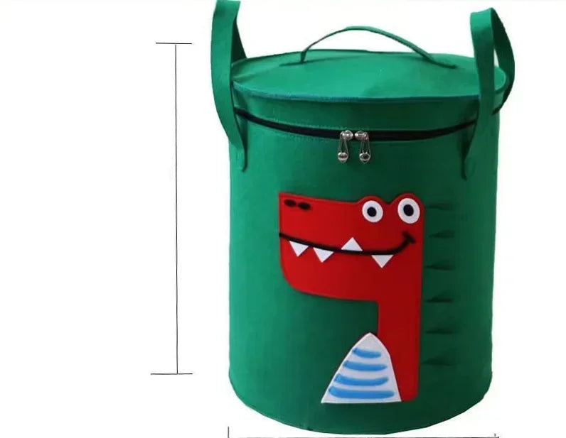 Foldable Kids Storage Basket with Lid — Large-Capacity Toy Organizer