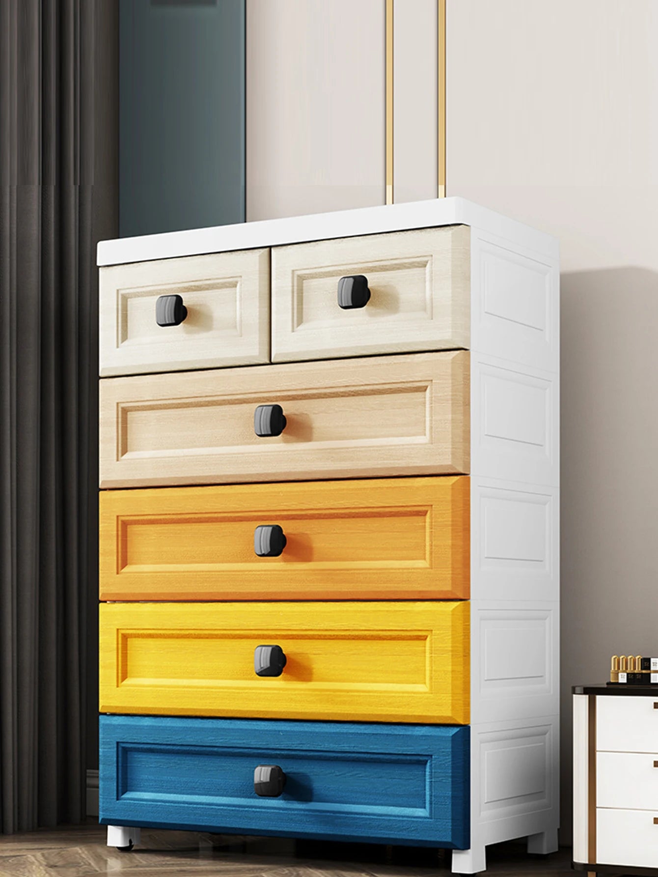 Bedroom Storage Cabinet Modern Minimalist Drawer Cabinet Storage Cabinet Living Room Chest of Drawers Bedside Storage Cabinet