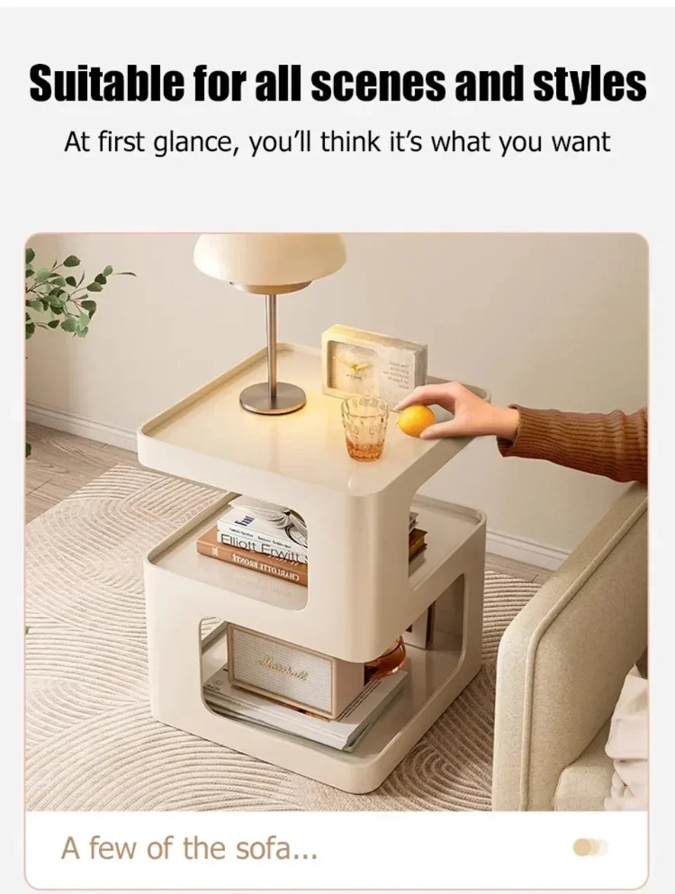 Multi Functional Home Storage Rack Simple and Modern Bedside Table Creative Fashion Detachable Double-layer Storage Platform