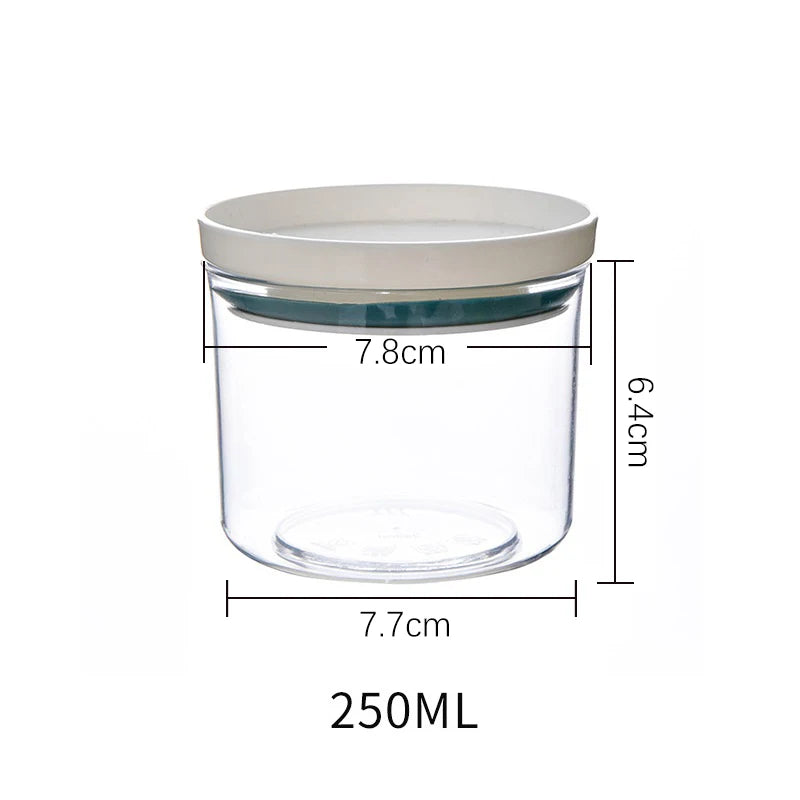 Clear Airtight Food Storage Jar — Sealed Container for Snacks & Pantry Staples