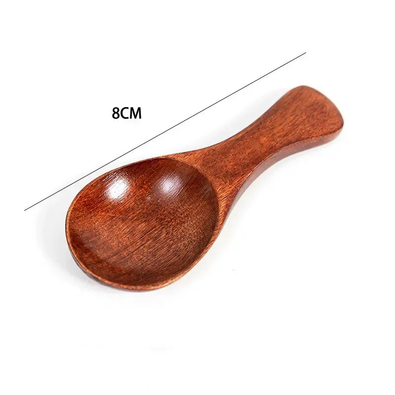 Mini Natural Wooden Spoons — Short-Handle Set for Tea, Coffee & Spices