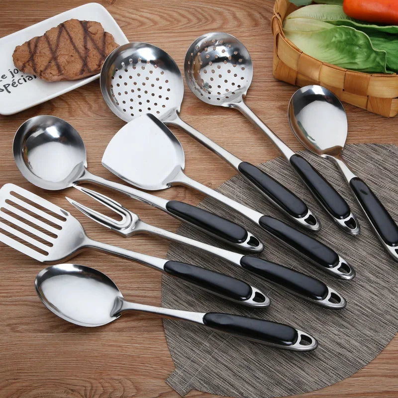 Kitchen Utensils  Stainless Steel Spatula Soup Spoon Shovel Thickened Anti-scalding Rice Spoon Frying Shovel Utensils Kitchen