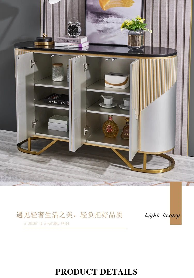 Living Room Storage Cabinet Metal Design Big Showcase Wine Sideboard Luxury Bedroom Meuble De Rangements Home Accessories