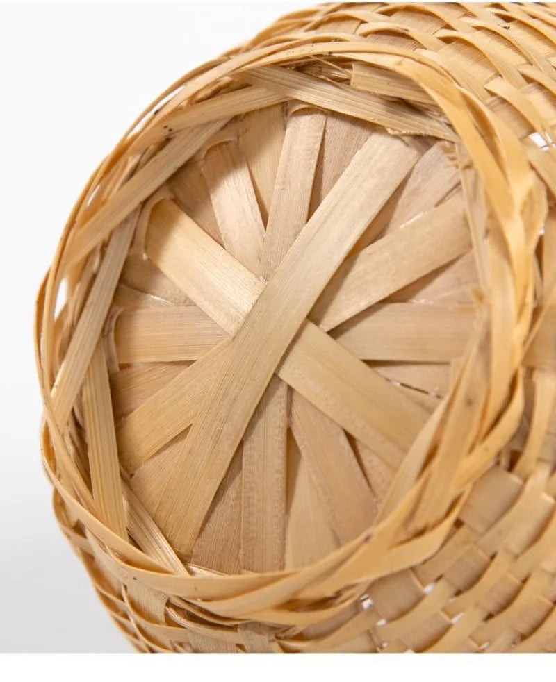 Woven Basket with Lid Decorative Small Bamboo Basket Bamboo Products Fine Woven Hand Basket Creative Small Bamboo Basket Crafts