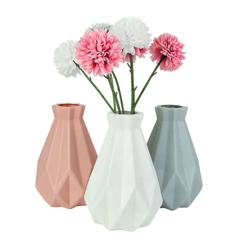 Modern Nordic Basket Vase — Minimalist Decorative Flower Holder
