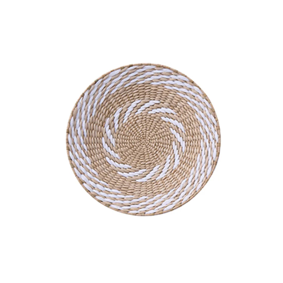 Boho Hand Woven Wall Baskets Hanging Home Decorative Rustic Wall Basket Decor Pendants for Kitchen Farmhouse Table Living Room