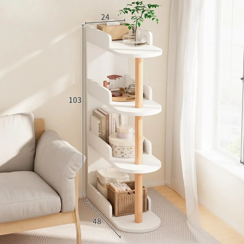 Living Room Crevice Storage Rack Bedroom Bedside Space Saving Storage Cabinet Clip Gap Storage Shelf Household Small Bookshelf