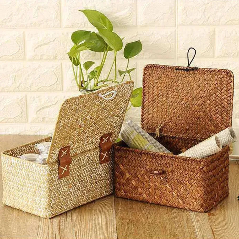 Bamboo Basket Weaving Restoring Ancient Ways With Hand Gift Box Cover The Desktop To Receive Baskets Container Storage Case