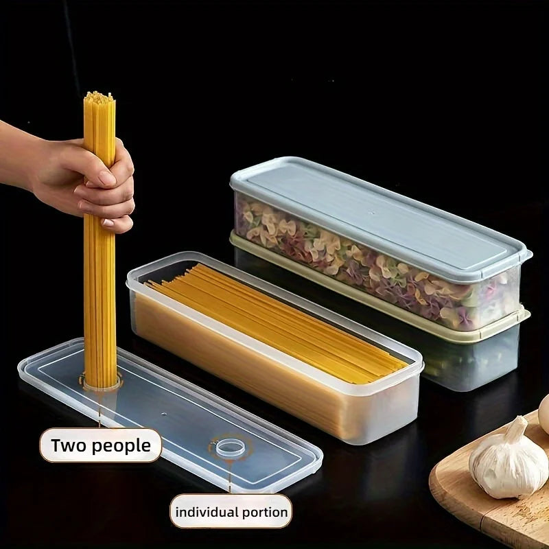 4-Piece Long Rectangular Food Storage Containers for Refrigerator Organization