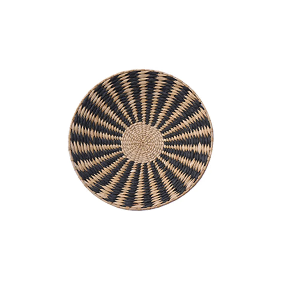 Boho Hand Woven Wall Baskets Hanging Home Decorative Rustic Wall Basket Decor Pendants for Kitchen Farmhouse Table Living Room