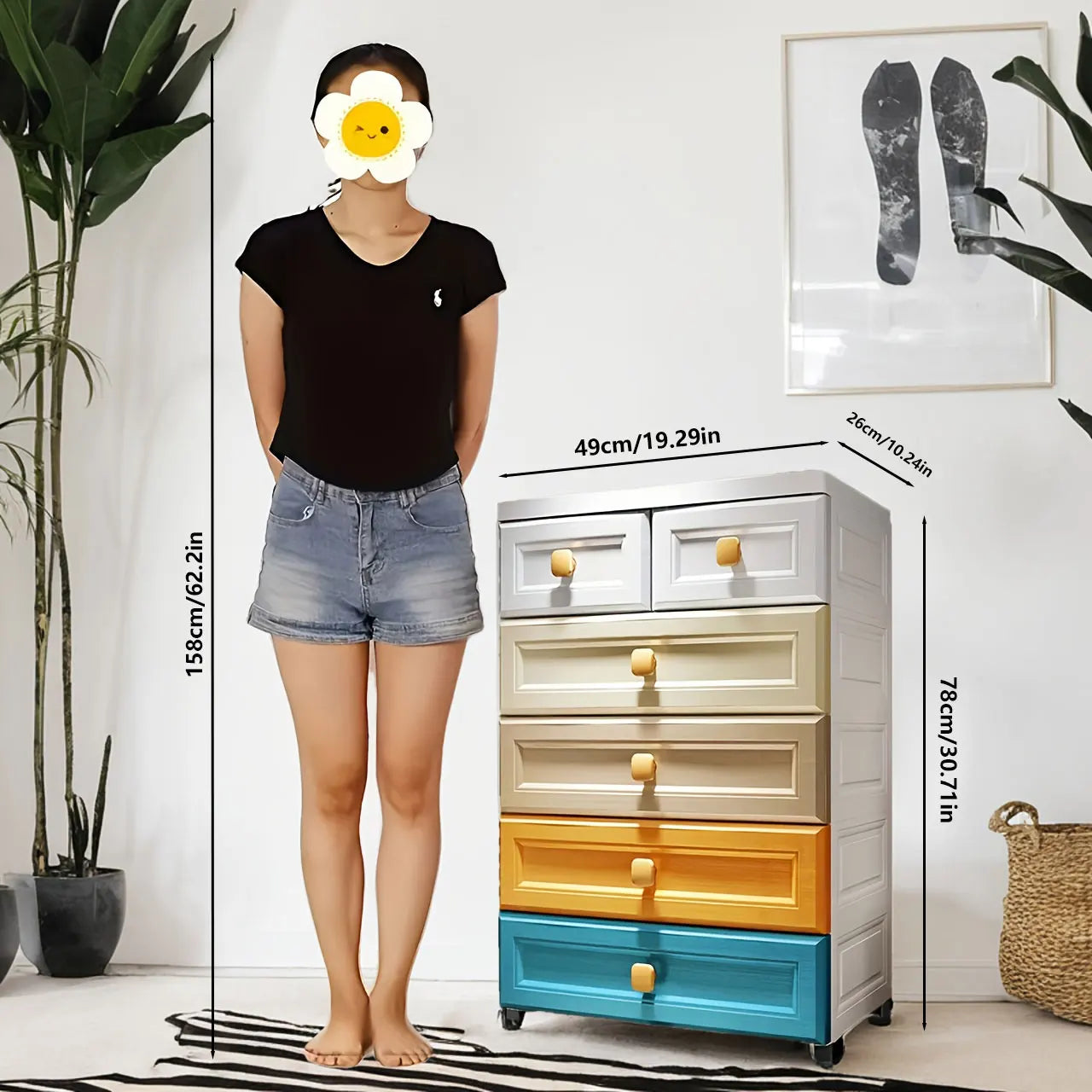 Bedroom Storage Cabinet Modern Minimalist Drawer Cabinet Storage Cabinet Living Room Chest of Drawers Bedside Storage Cabinet