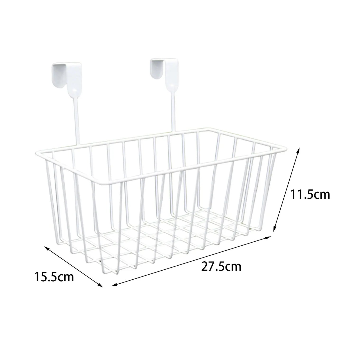 Grid Storage Baskets with Hooks Over Cabinet Door Organizer Wire Basket Hanging Storage Organizer Kitchen Bathroom Organizer