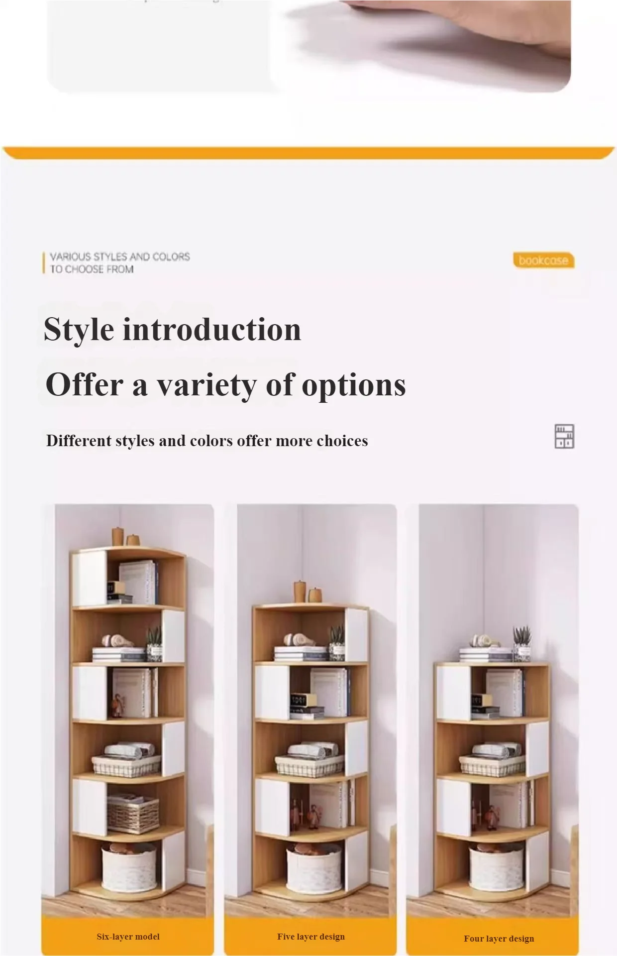 Solid Wood Wall-Mounted Corner Shelf Unit Narrow Bookshelf with Storage Space-Saving Design for Small Living Room & Home Office