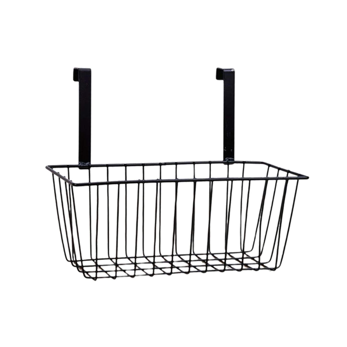Grid Storage Baskets with Hooks Over Cabinet Door Organizer Wire Basket Hanging Storage Organizer Kitchen Bathroom Organizer