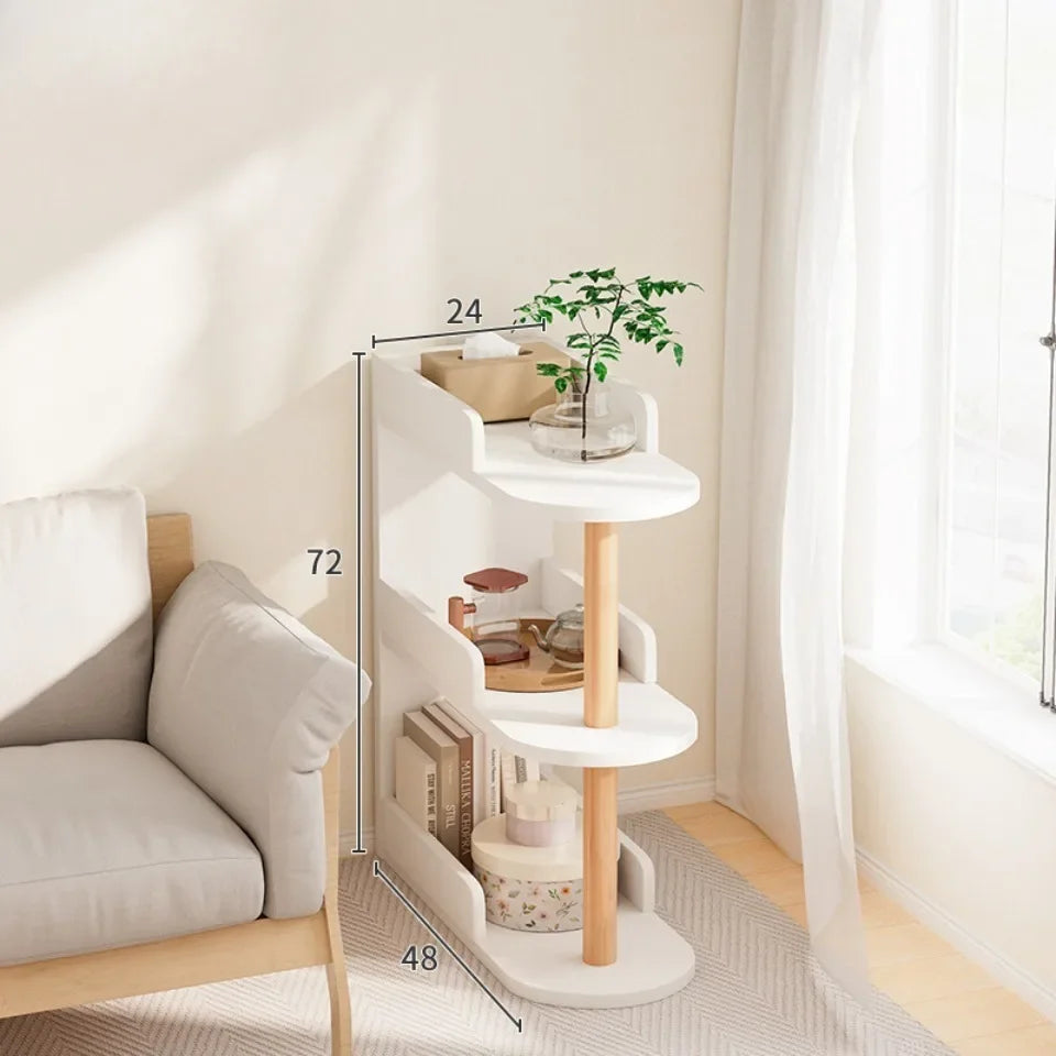 Living Room Crevice Storage Rack Bedroom Bedside Space Saving Storage Cabinet Clip Gap Storage Shelf Household Small Bookshelf