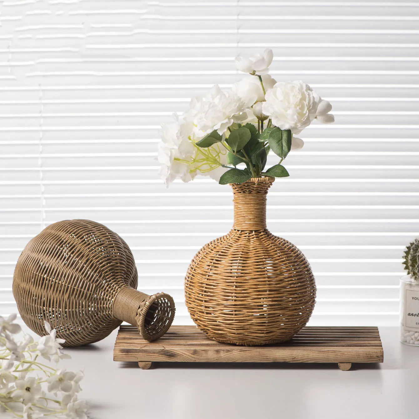 Handwoven Storage Basket Flower Basket Imitation Wicker Baskets Woven Baskets For Flowers Basket Decorative Flower Baskets