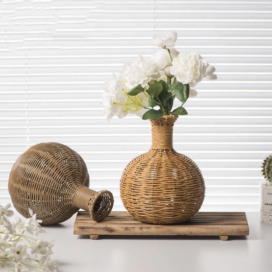Handwoven Storage Basket Flower Basket Imitation Wicker Baskets Woven Baskets For Flowers Basket Decorative Flower Baskets