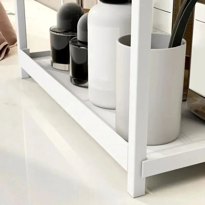 Double-Layer Cosmetics & Skincare Organizer Rack for Countertop Use