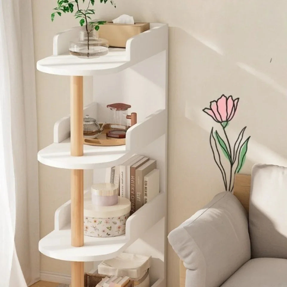 Living Room Crevice Storage Rack Bedroom Bedside Space Saving Storage Cabinet Clip Gap Storage Shelf Household Small Bookshelf