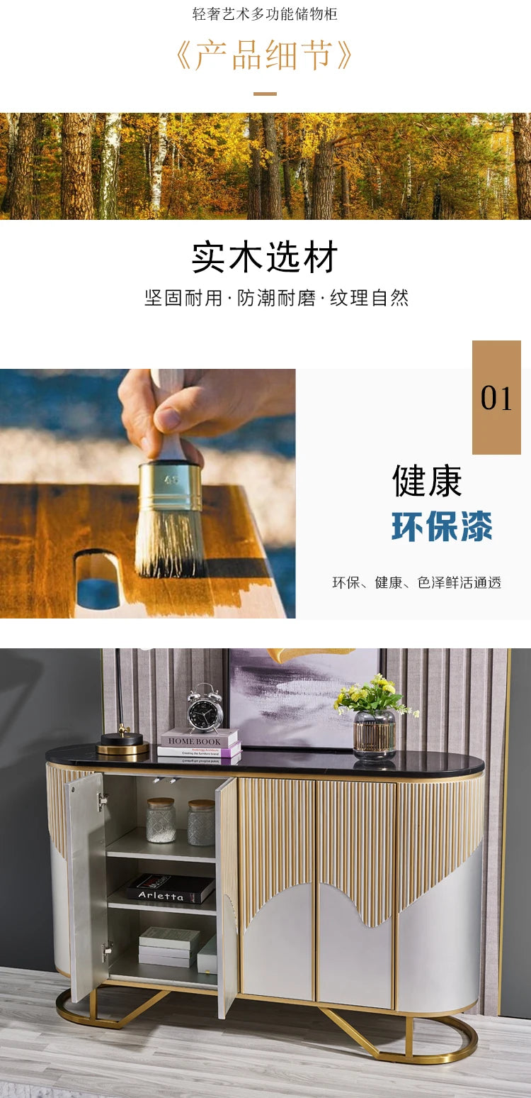 Living Room Storage Cabinet Metal Design Big Showcase Wine Sideboard Luxury Bedroom Meuble De Rangements Home Accessories