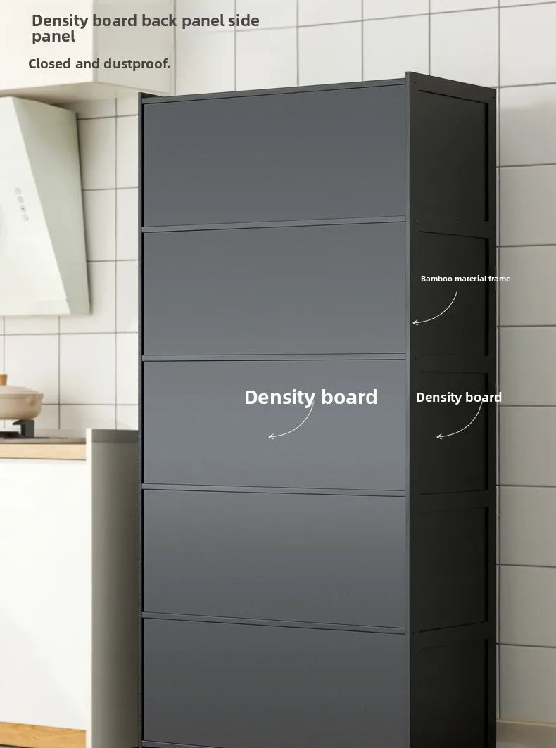 Kitchen shelf, floor standing multifunctional bowl cabinet, microwave oven cabinet, dining side storage cabinet