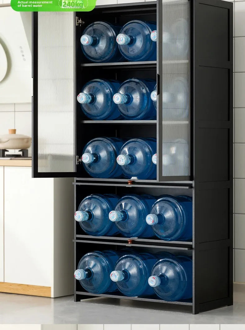 Kitchen shelf, floor standing multifunctional bowl cabinet, microwave oven cabinet, dining side storage cabinet