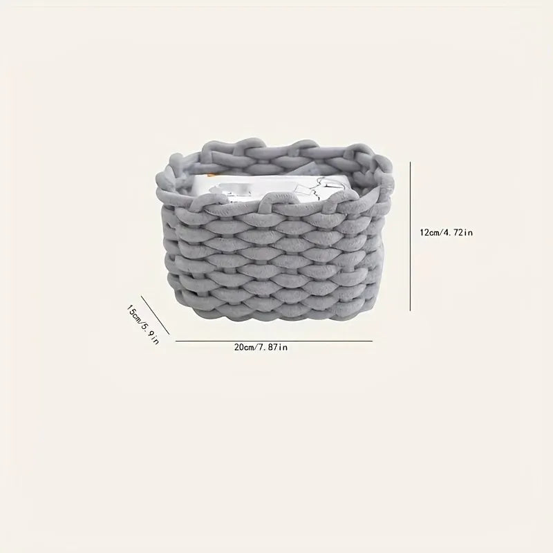 Hand-woven bathroom storage baskets for countertops, bedrooms, and living rooms - high-quality durable home storage baskets