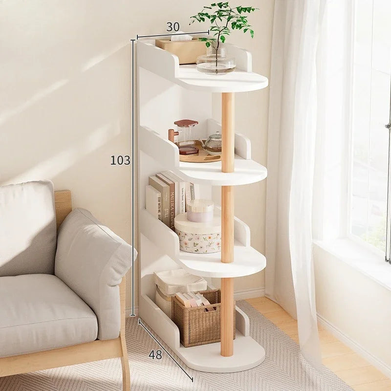Living Room Crevice Storage Rack Bedroom Bedside Space Saving Storage Cabinet Clip Gap Storage Shelf Household Small Bookshelf