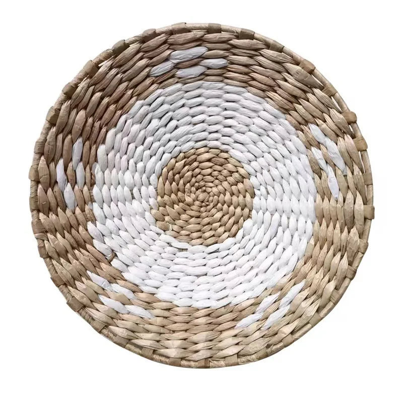 Boho Hand Woven Wall Baskets Hanging Home Decorative Rustic Wall Basket Decor Pendants for Kitchen Farmhouse Table Living Room