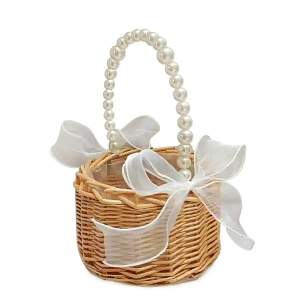 New Paper Rope Storage Basket with Handle Organizing Wicker Baskets Decorative Handmade Countertop Storage Bins High Quality