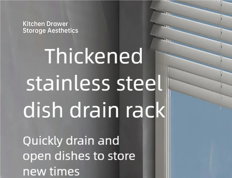 Kitchen Stainless Steel Dish Drainer Chopsticks Knives Forks and Cup Organizer Countertop ShelvesFoldable Multifunctional Rack