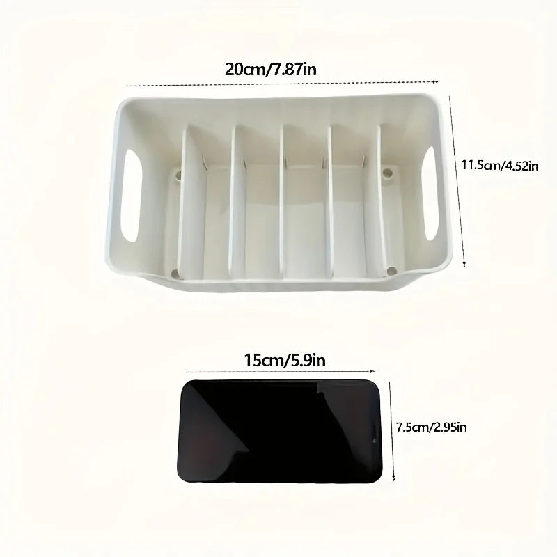 Adjustable Fridge & Pantry Organizer Bin – Clear Storage Container with Removable Dividers for Packets, Snacks & Pouches