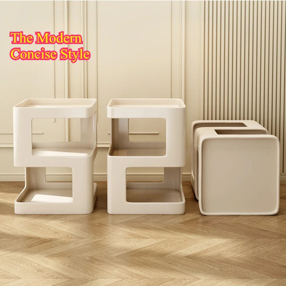Multi Functional Home Storage Rack Simple and Modern Bedside Table Creative Fashion Detachable Double-layer Storage Platform