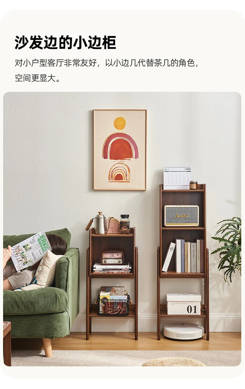 Multilayer Floor Storage Rack Multifunctional Living Room TV Stand Side Cabinet Small Bookshelf Household Organization