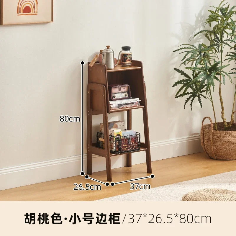 Multilayer Floor Storage Rack Multifunctional Living Room TV Stand Side Cabinet Small Bookshelf Household Organization