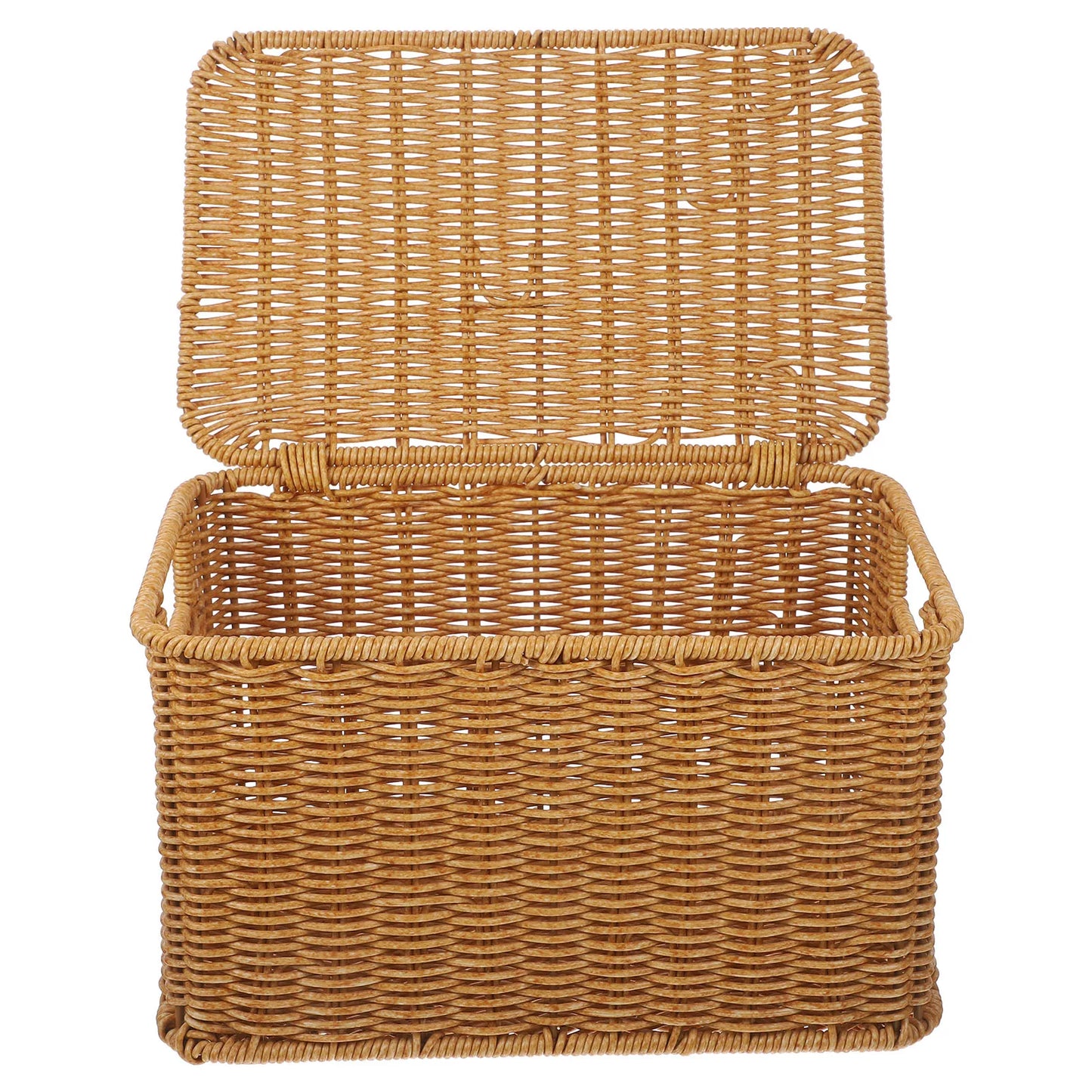 Basket Woven Storage Box Multi Function Basket Decorative Container Home Bins Indoor Clothes Toy Holder Lightweight Basket